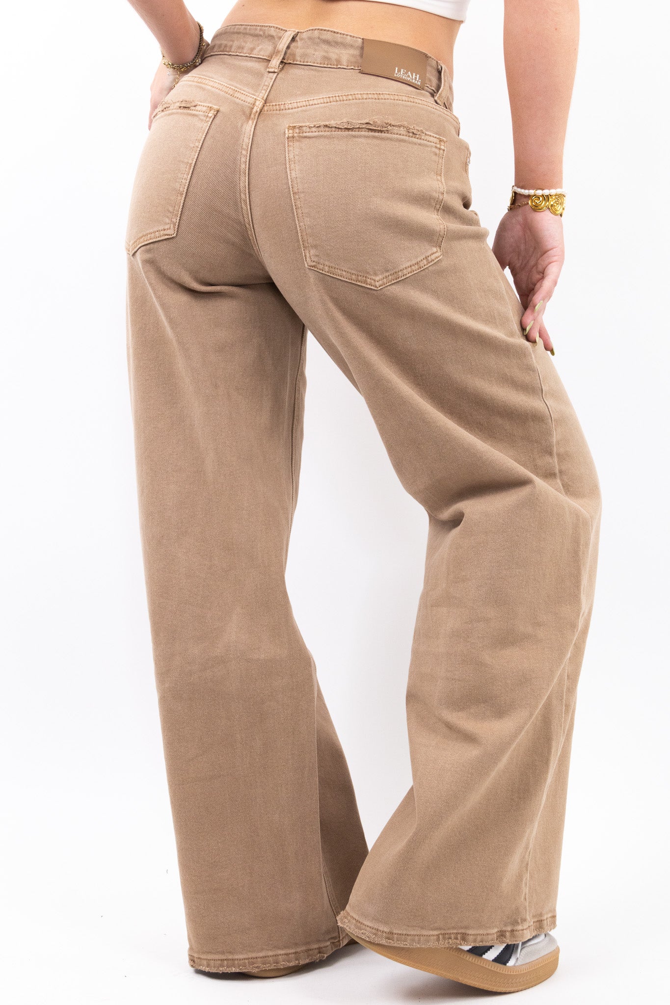 Baggy Fit Wide Leg Jeans - Stretch