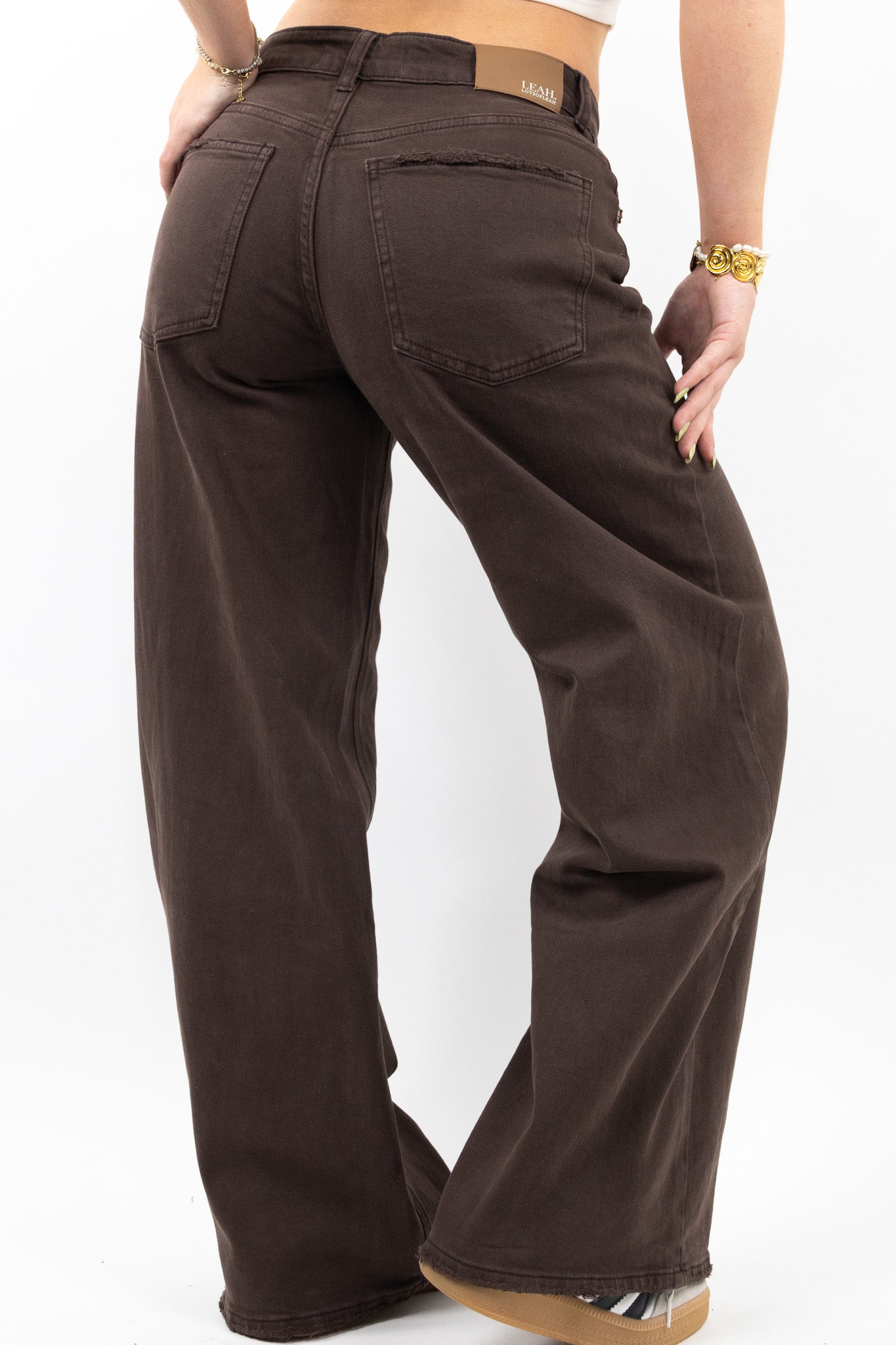 Baggy Fit Wide Leg Jeans - Stretch