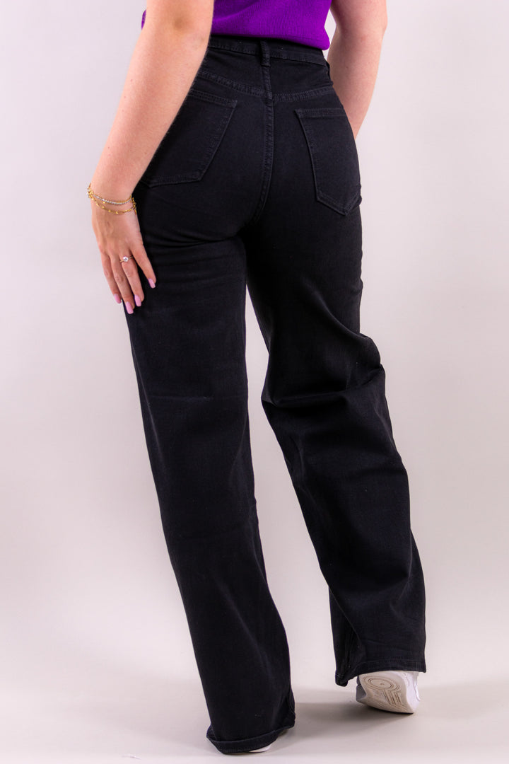 Jill wide leg jeans - black