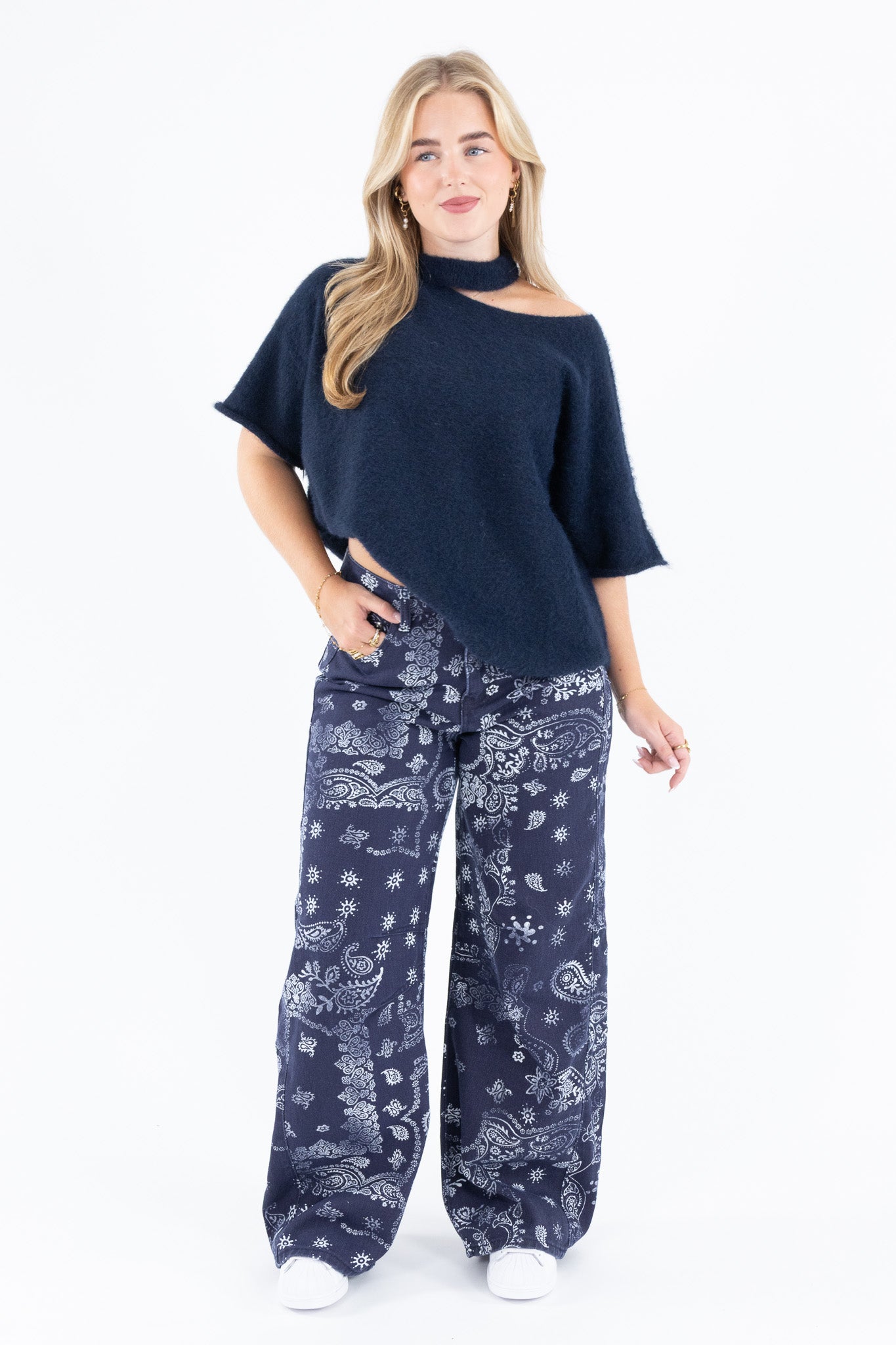 Bandana Print Jeans