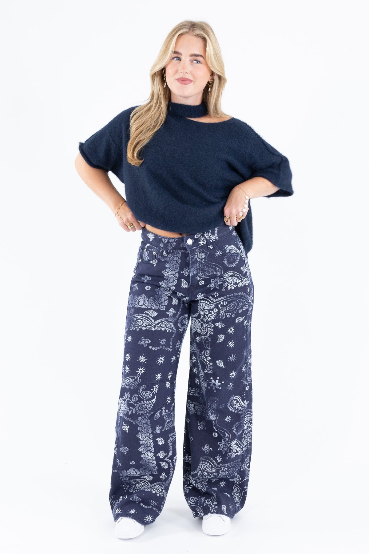 Bandana Print Jeans