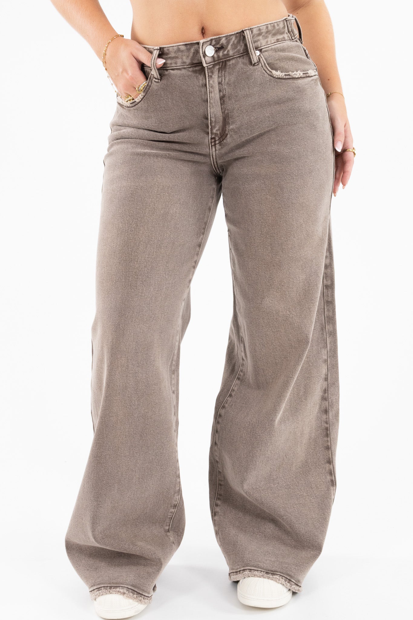 Adjustable Waist Baggy Jeans