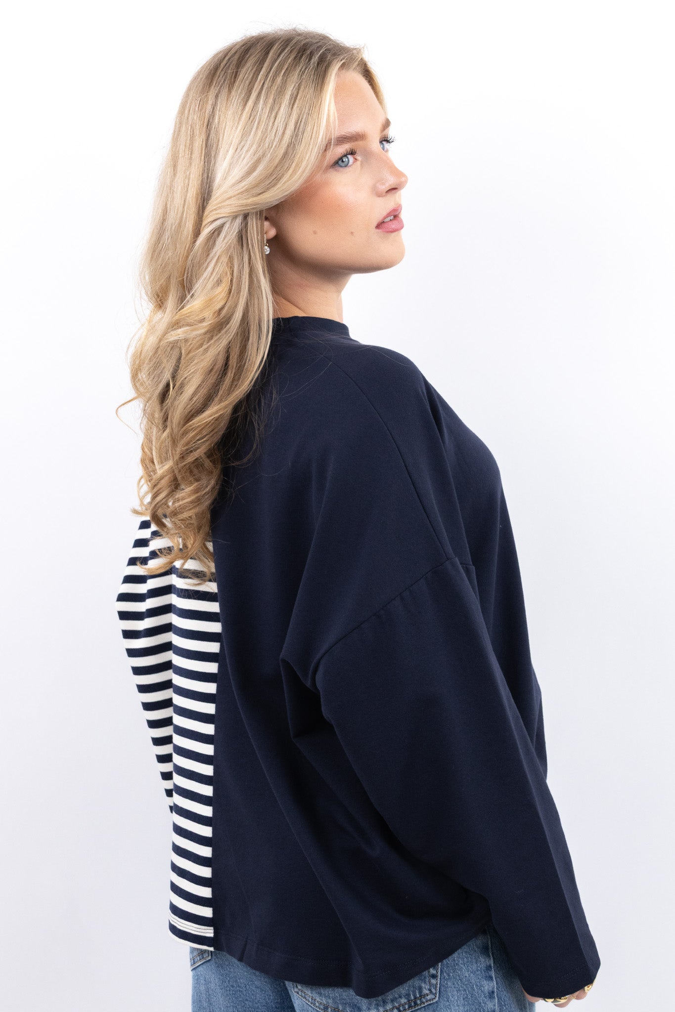 Split Stripe Sweater