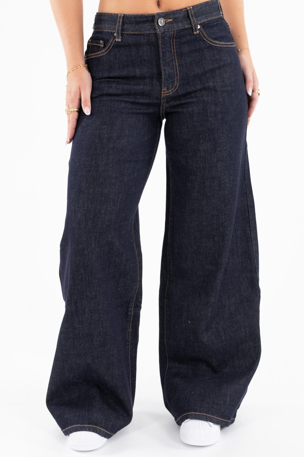 Adjustable Waist Baggy Jeans