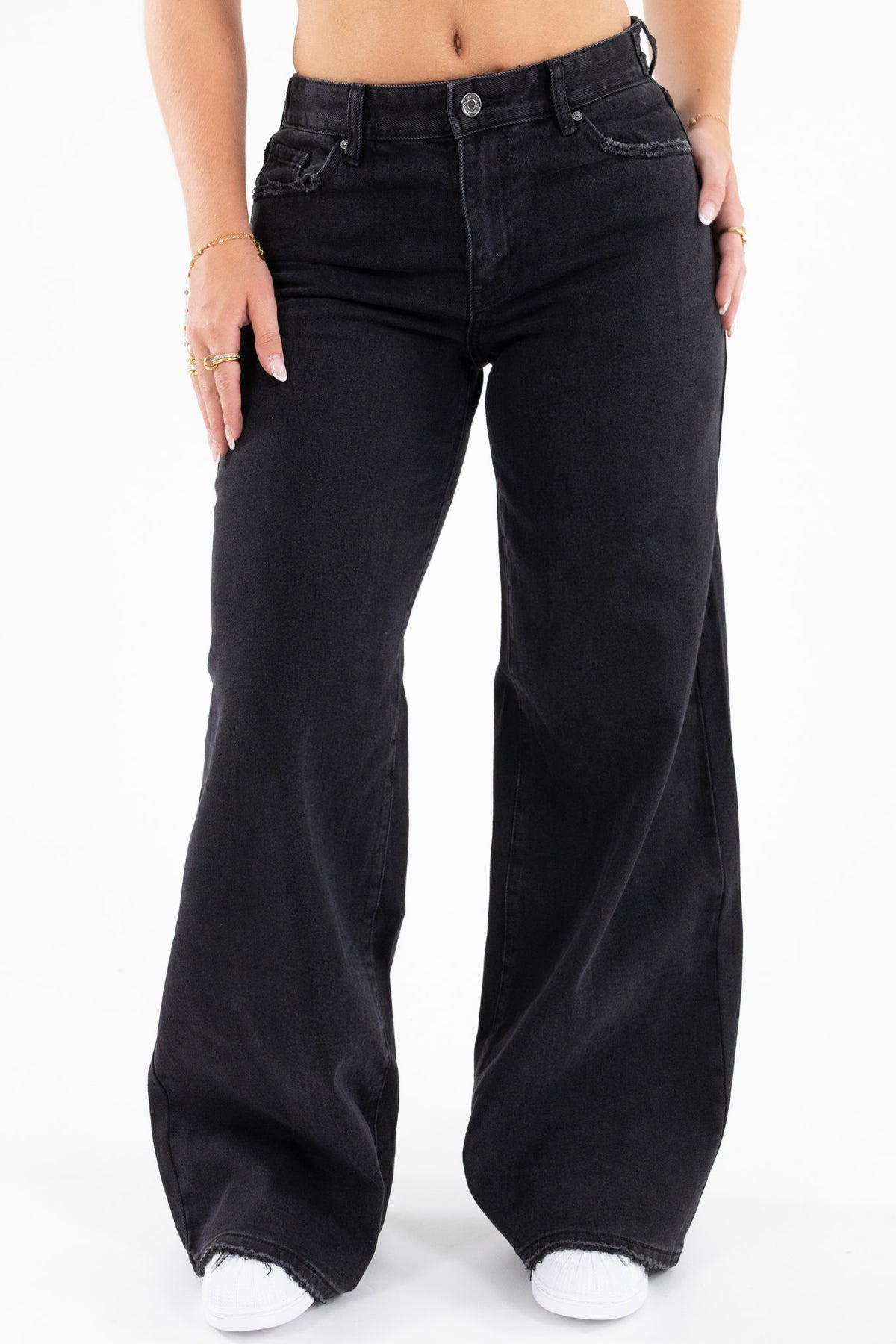 Adjustable Waist Baggy Jeans