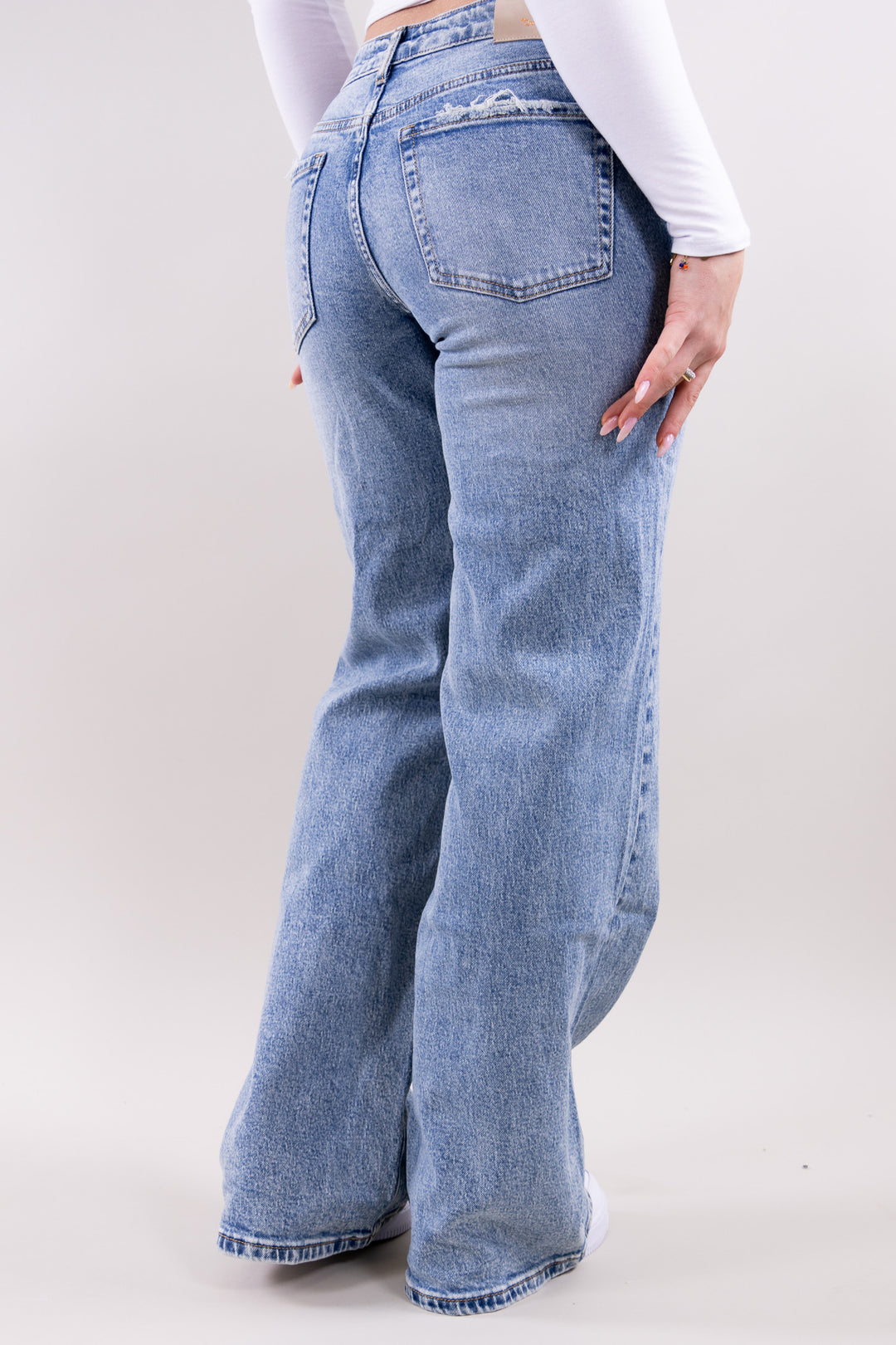 Bibi mid waist jeans- stretch