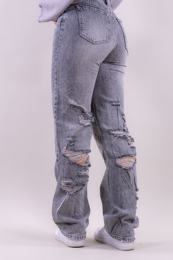 Mikki ripped jeans - licht grijs