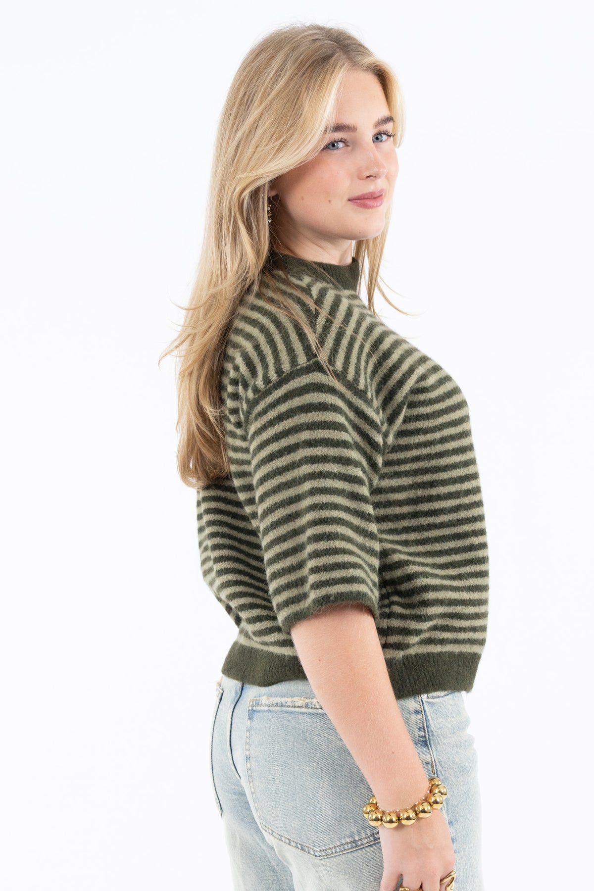 Cut Out Stripe Knit