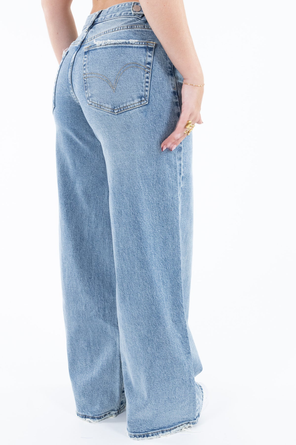 Adjustable Waist Baggy Jeans