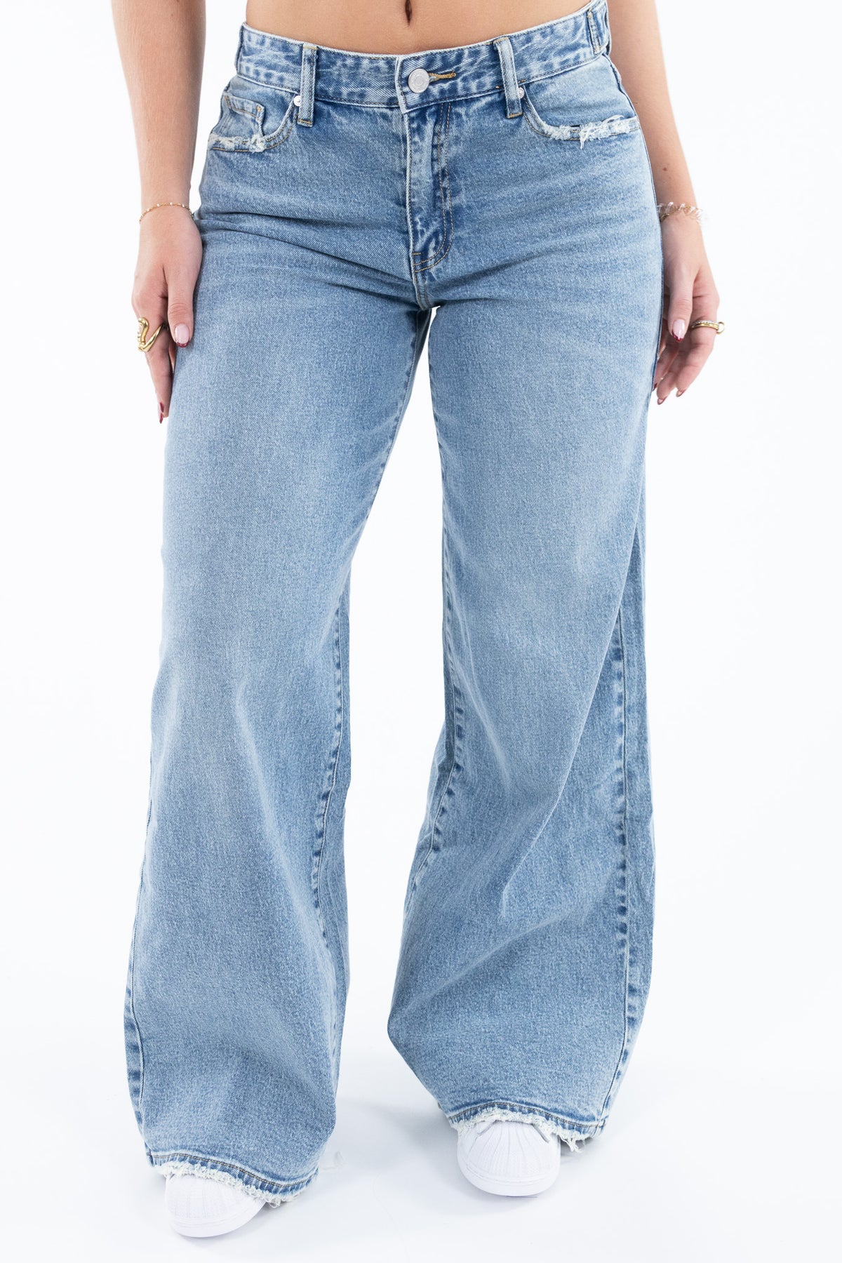 Adjustable Waist Baggy Jeans