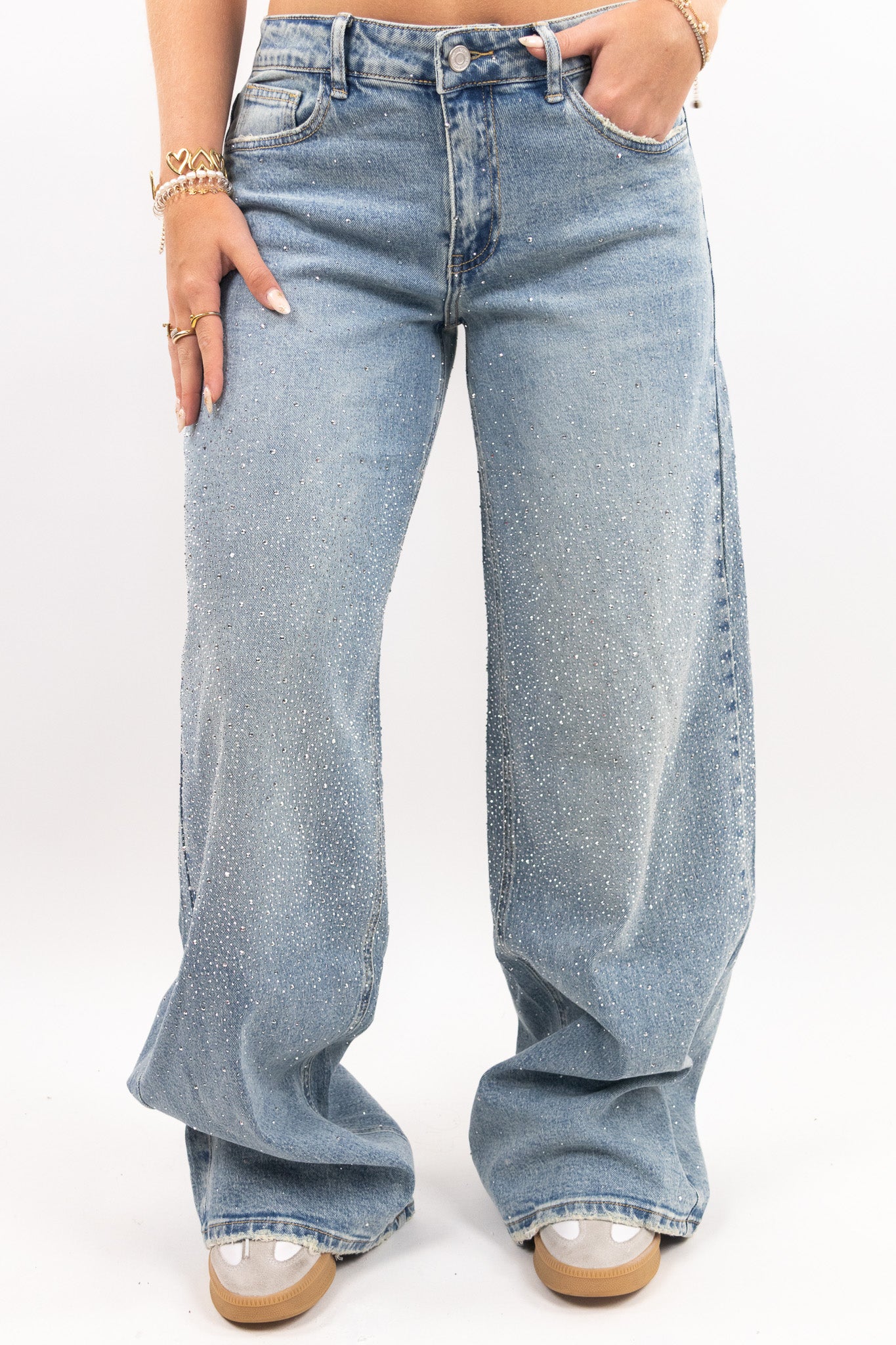 The Glitter Baggy Jeans - Tall