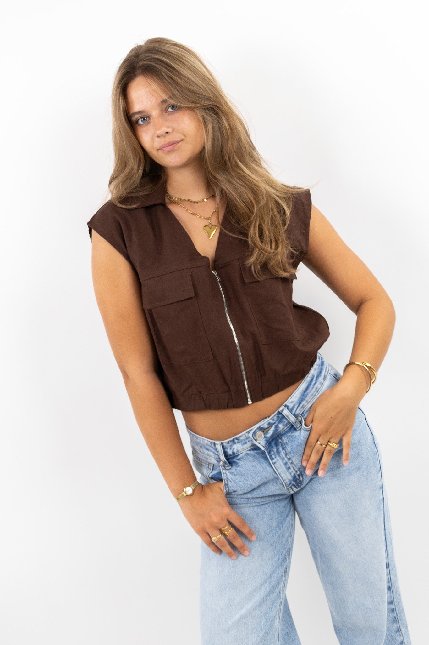 Zip Crop Top