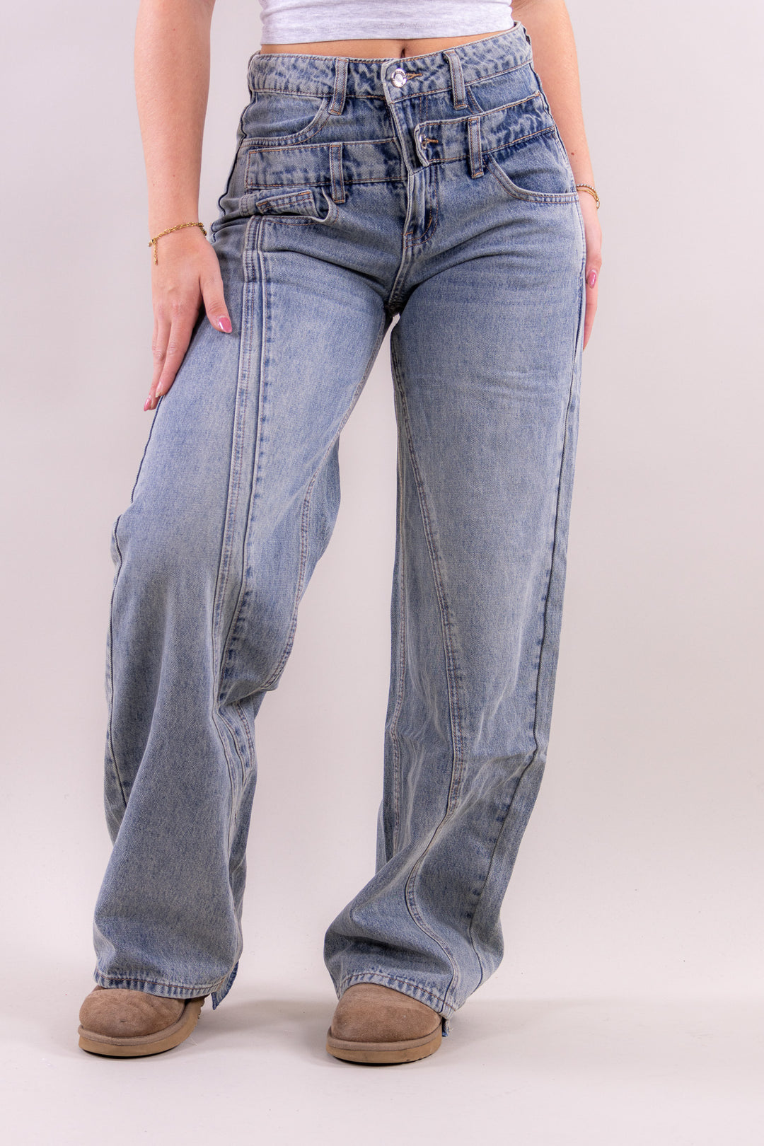 Joy double jeans - mid blue