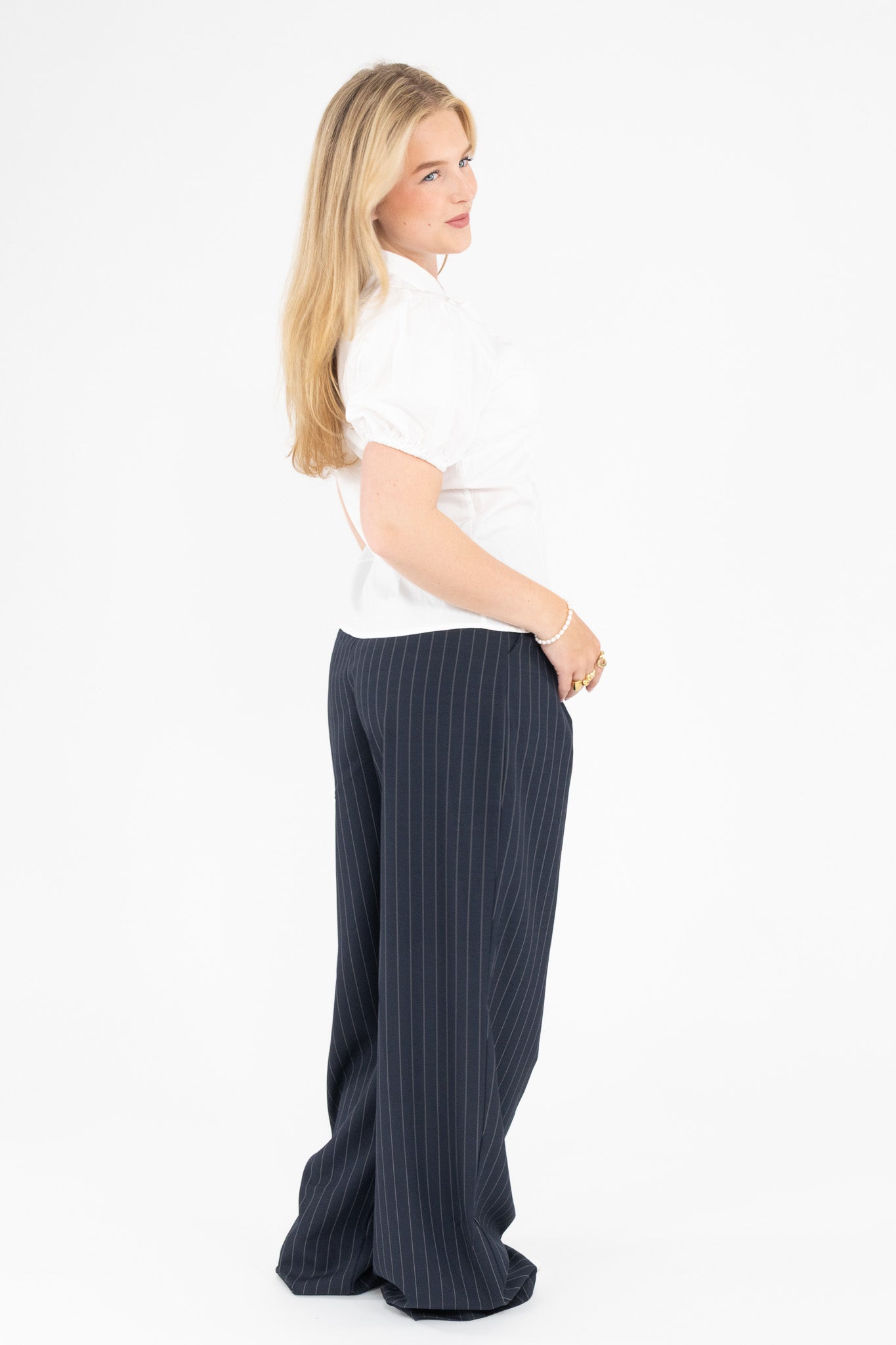 Pinstripe Pleated Pantalon Tall
