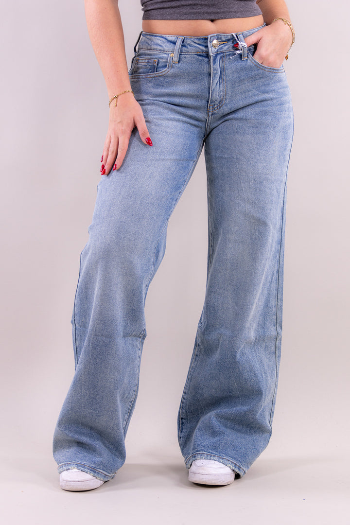 Pippa wide leg jeans - stretch