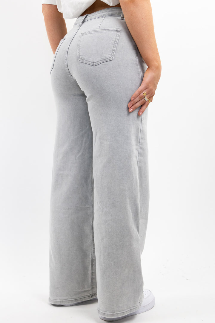 Noor wide leg jeans - stretch