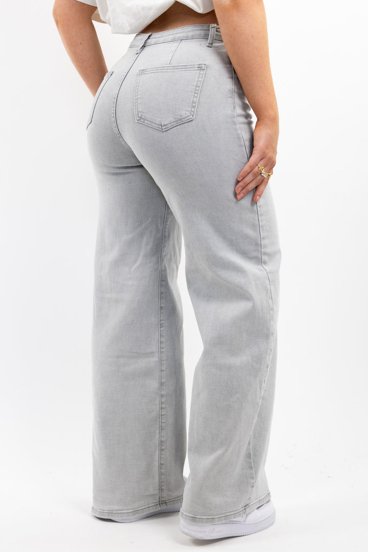 Noor wide leg jeans - stretch