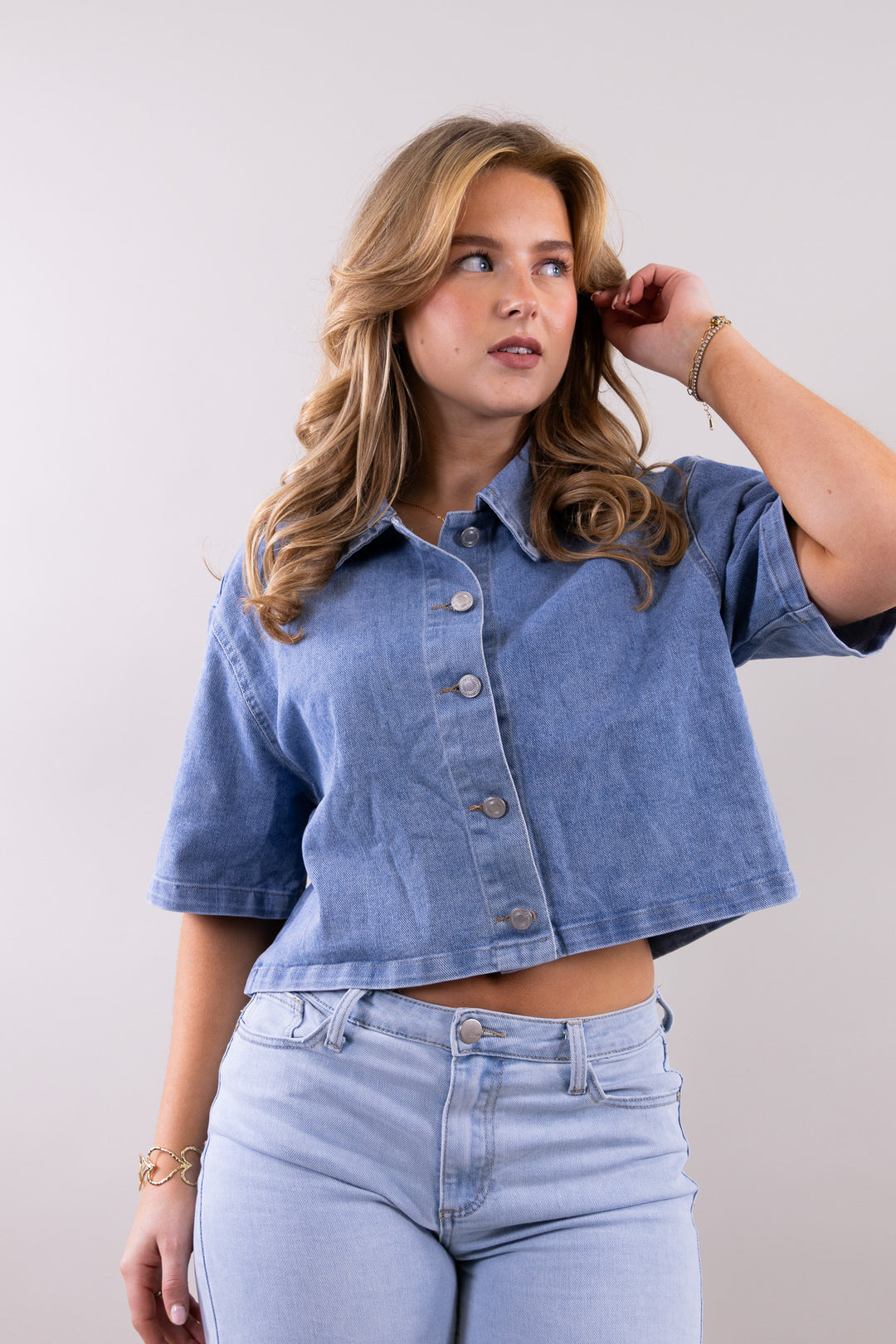 Blaze denim blouse