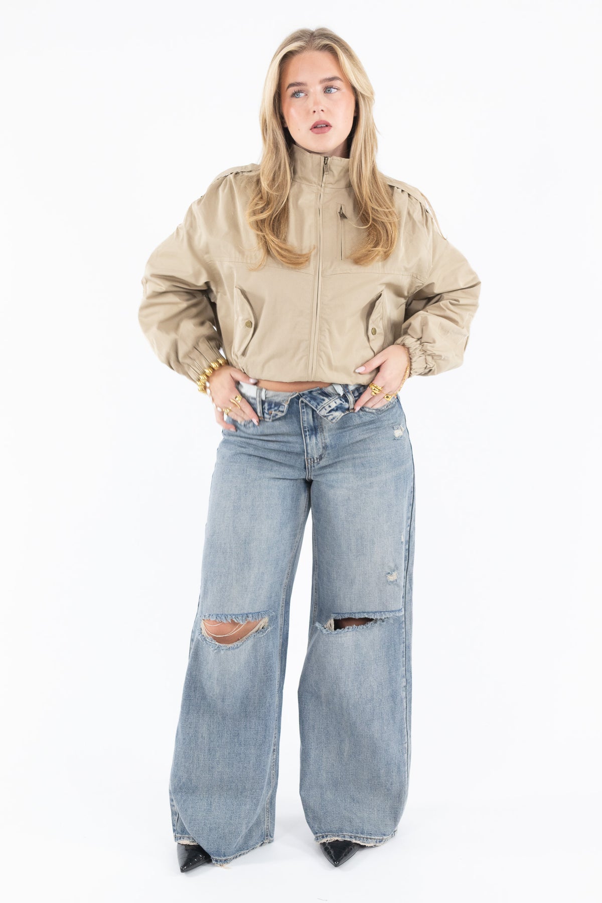 Cropped Cargo Jacket