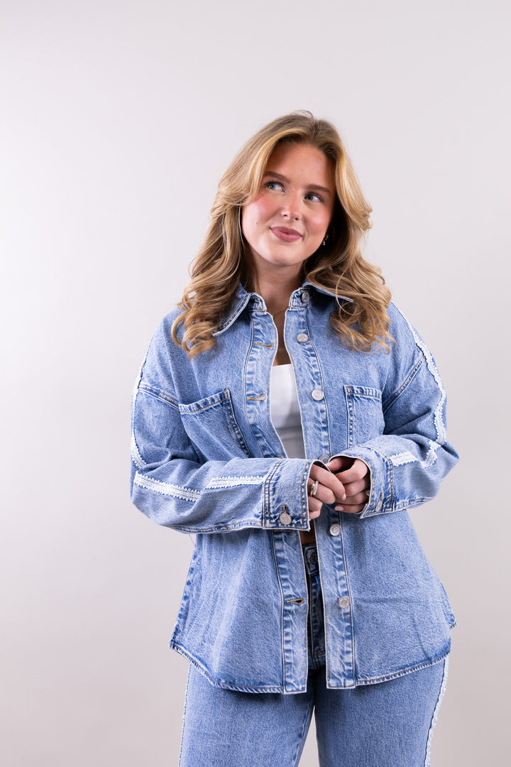 Malou denim blouse