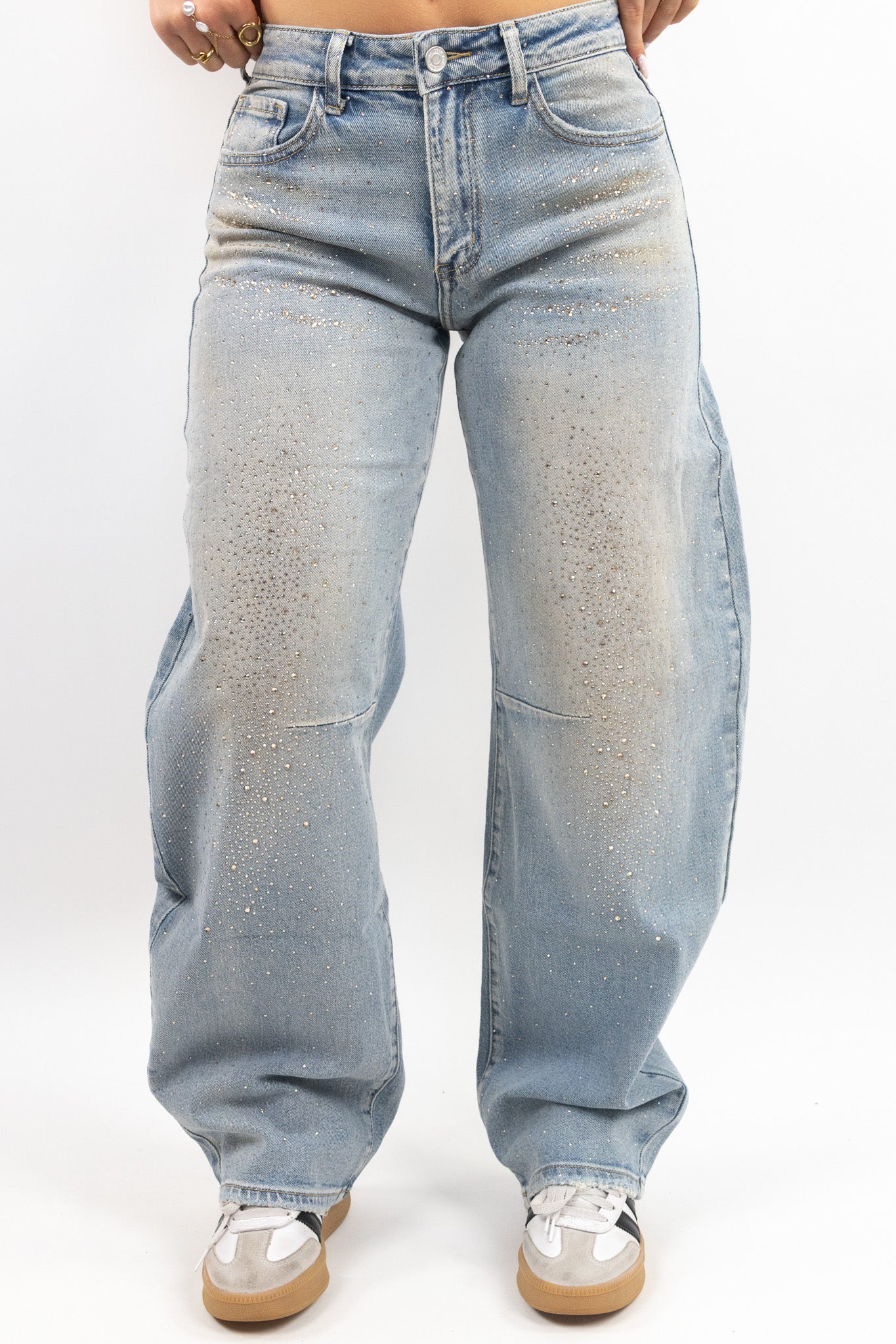 Crystal Wash Balloon Jeans
