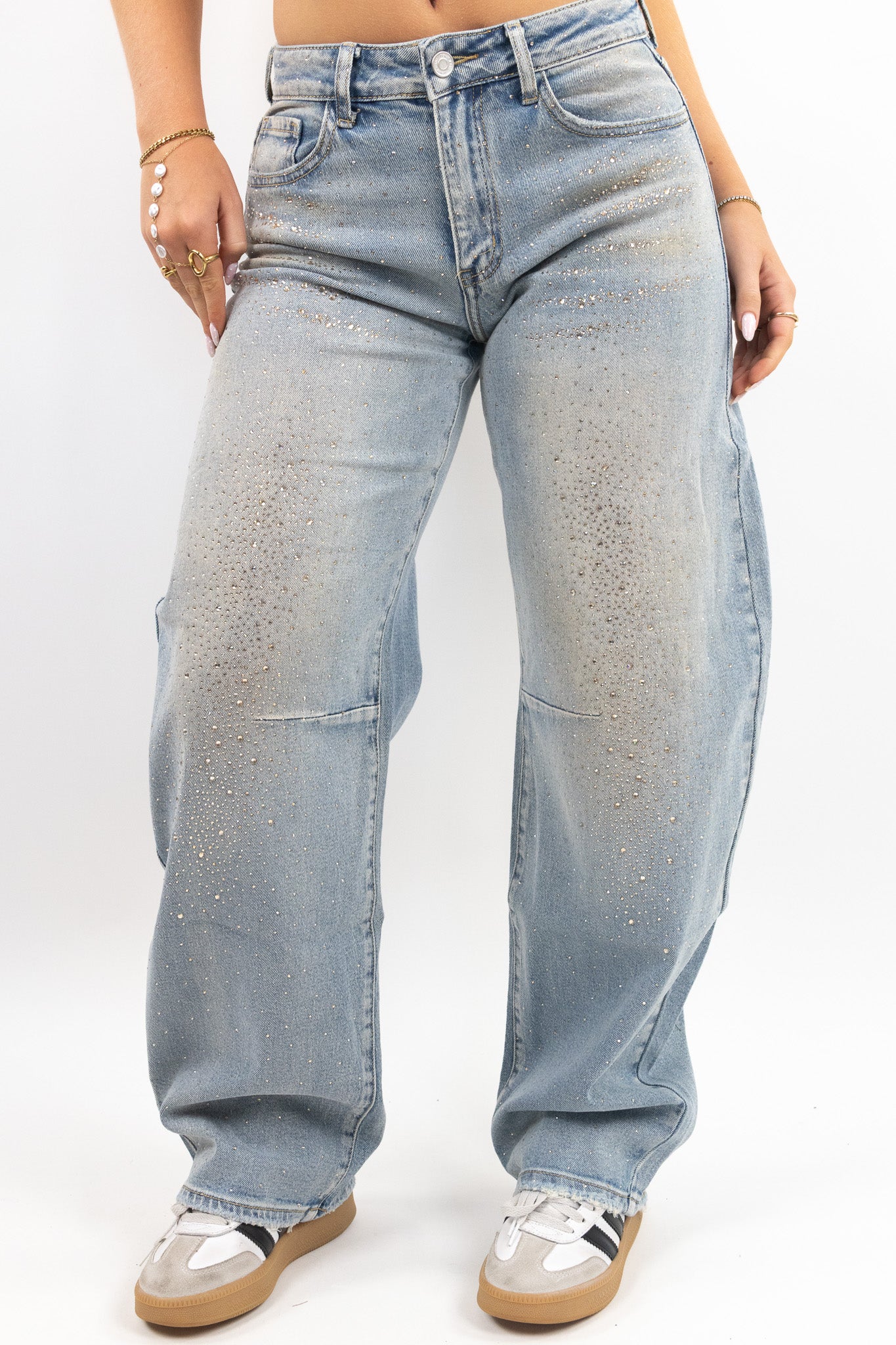Crystal Wash Balloon Jeans