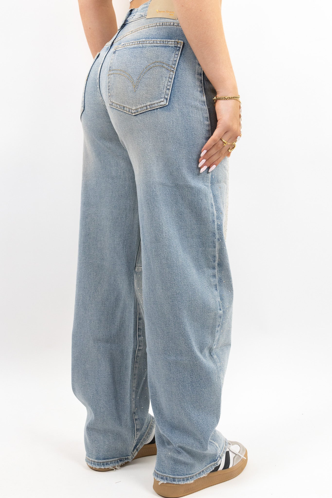 Crystal Wash Balloon Jeans