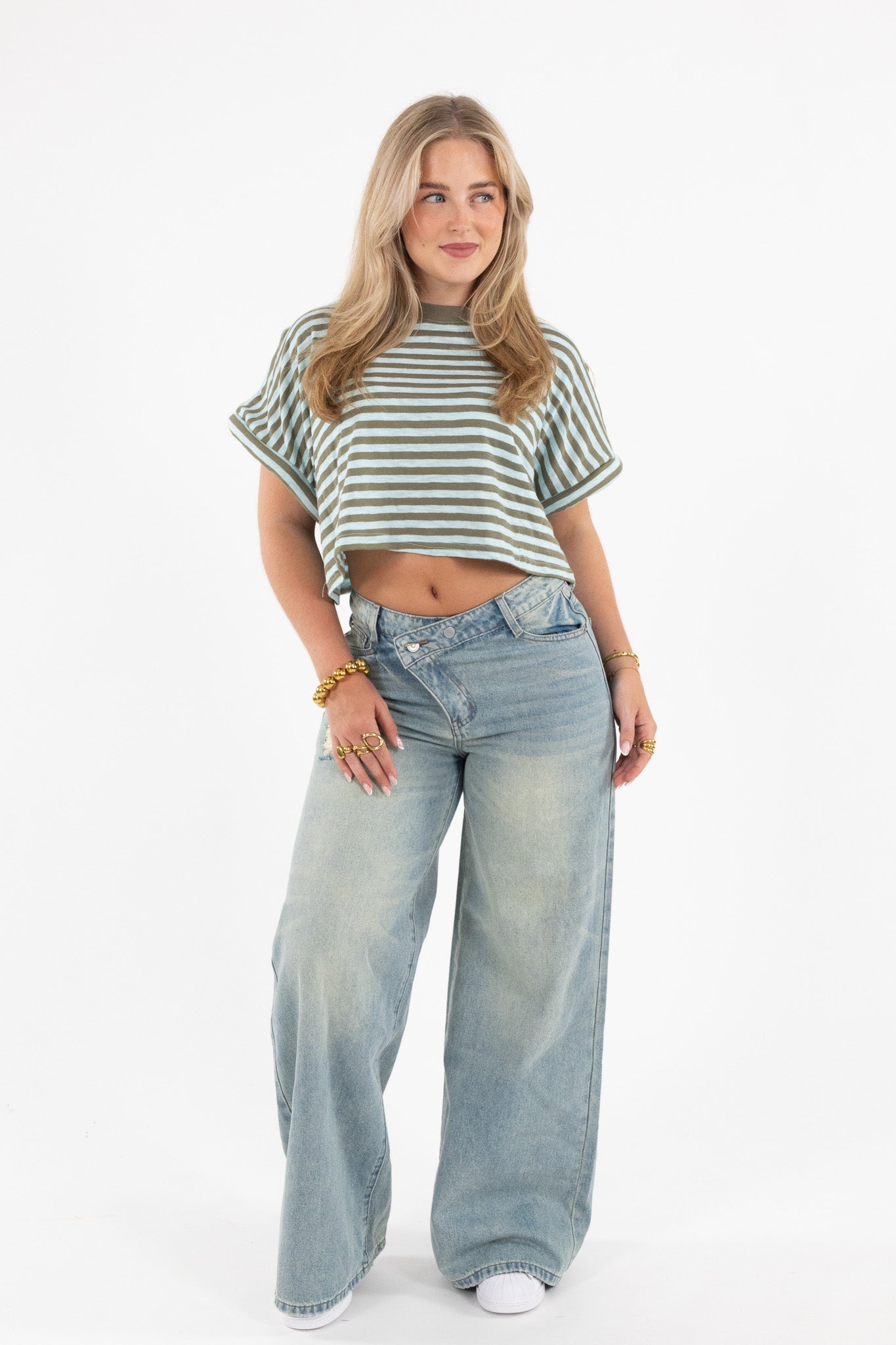 Crossover Wide Leg Denim