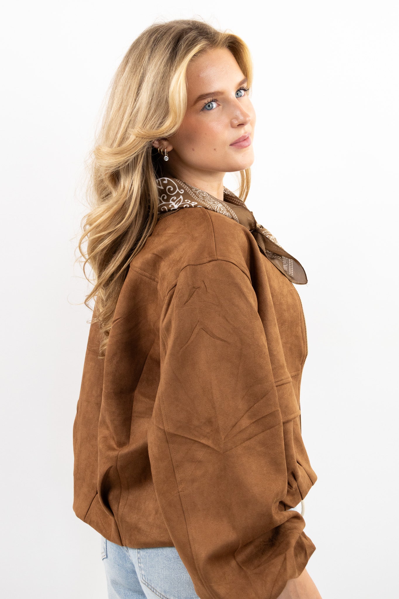Suede Look Utility Jacket