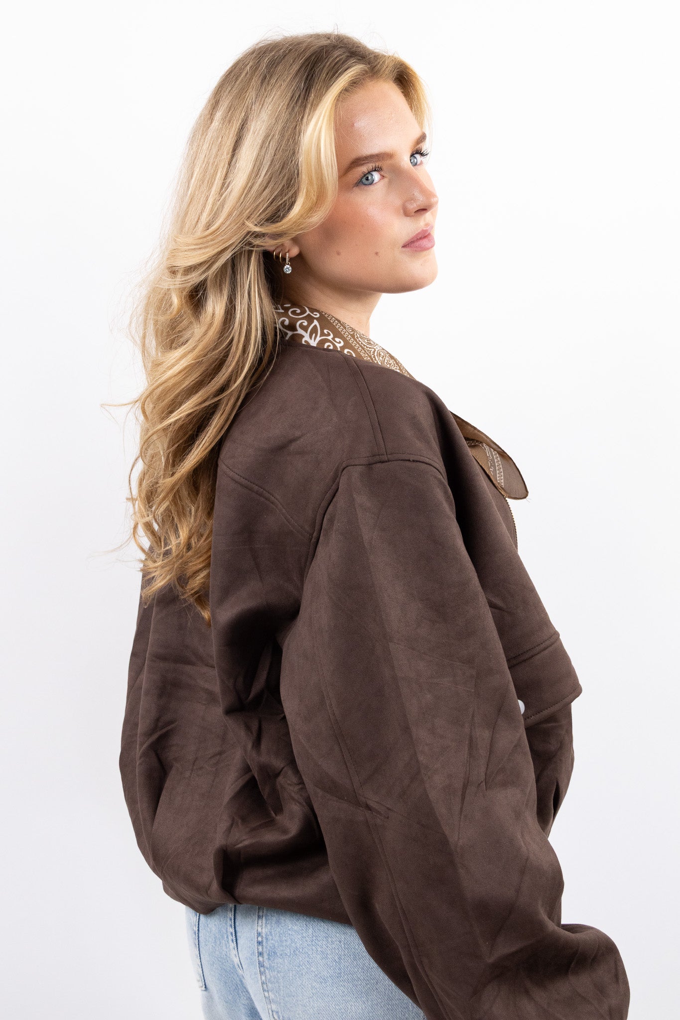 Suede Look Utility Jacket
