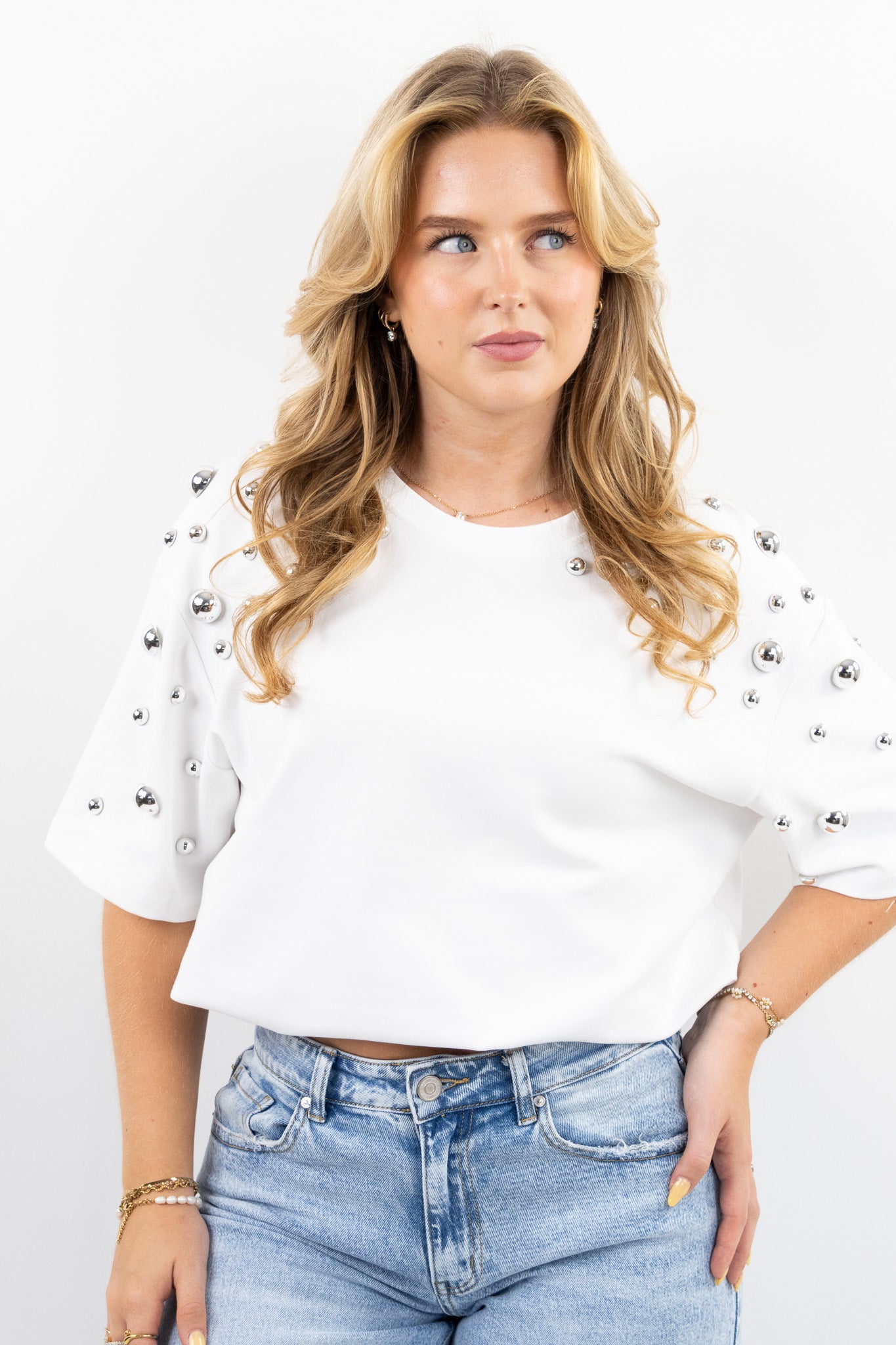 Silver Stud Tee