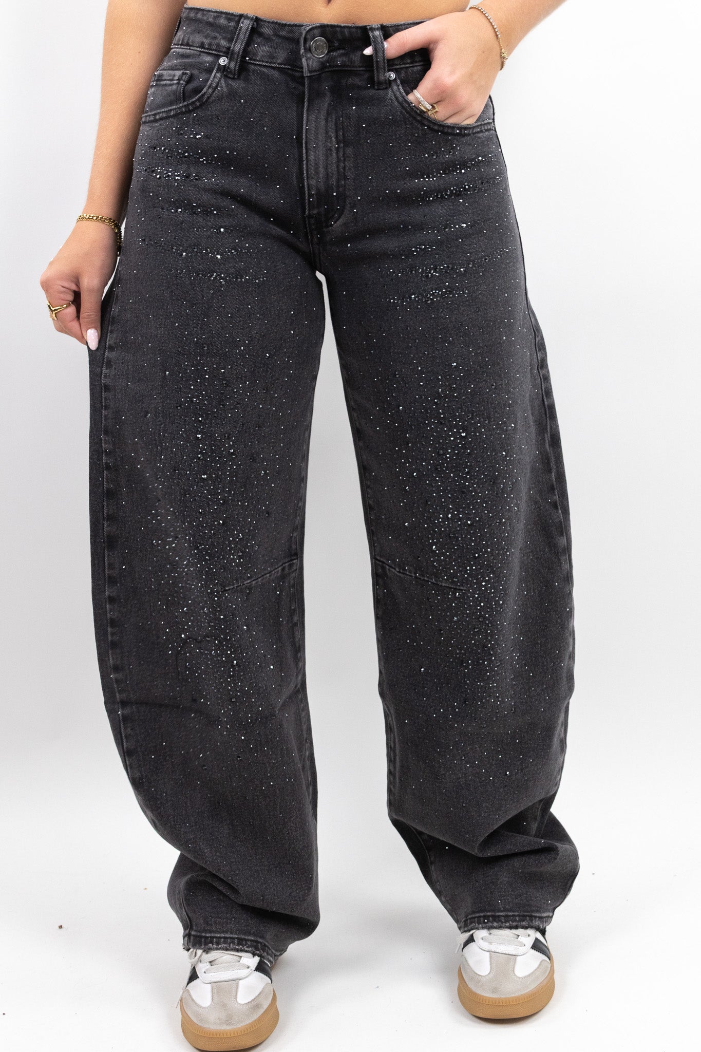 Crystal Wash Balloon Jeans
