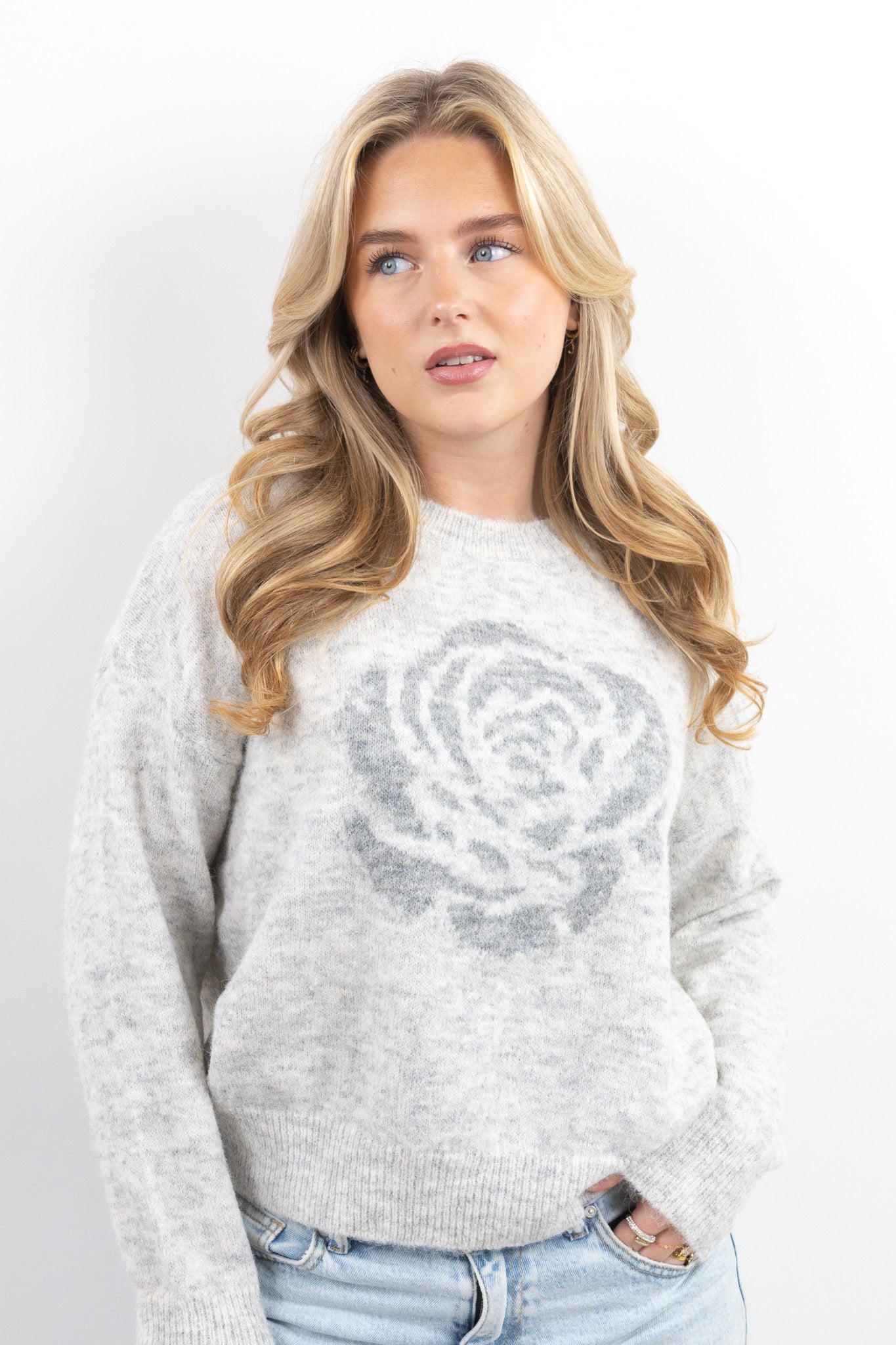 Floral Knit Sweater