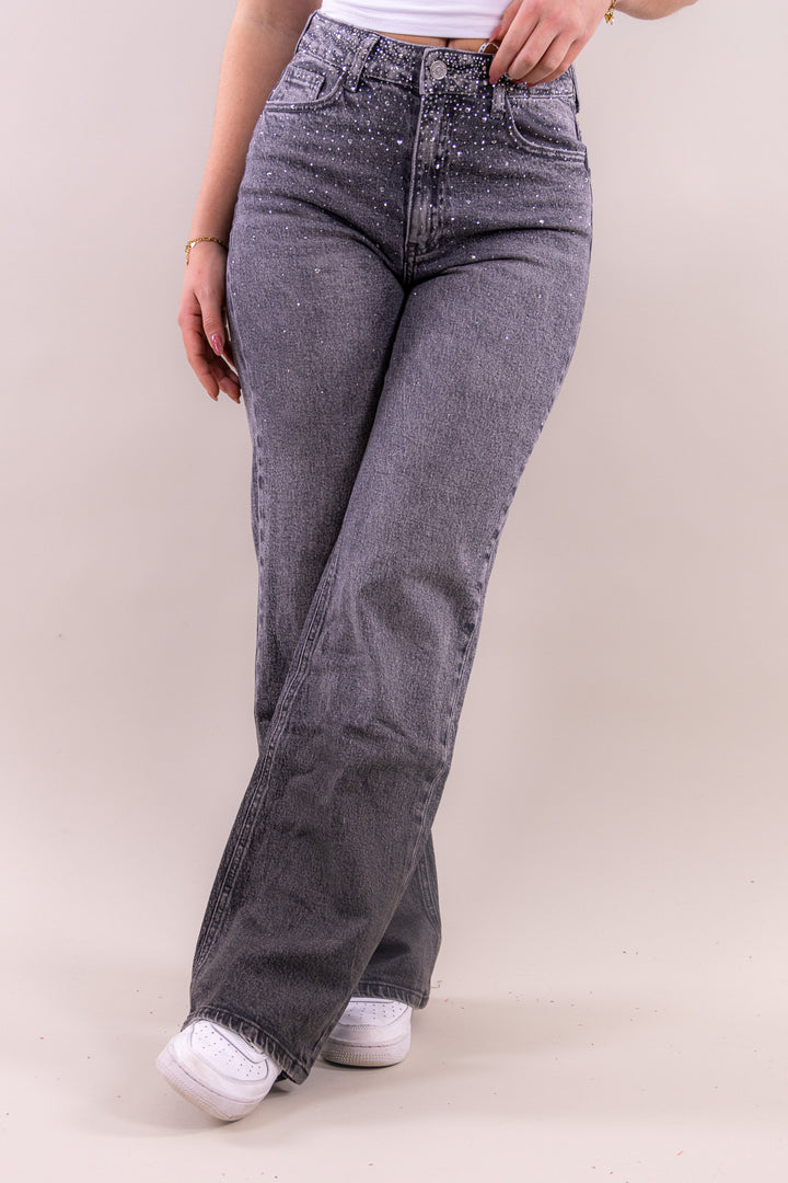 Lynne glitter wide leg jeans