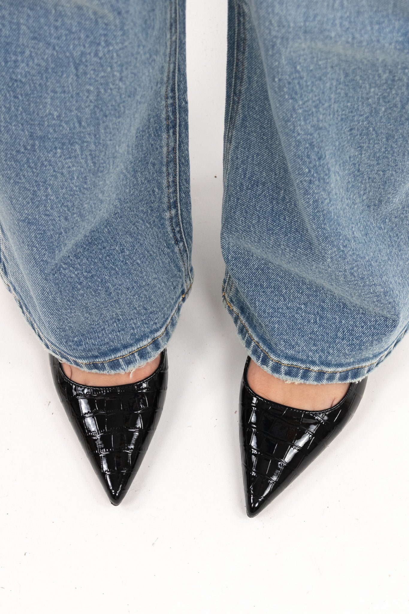 Elegant Croco Kitten Heels