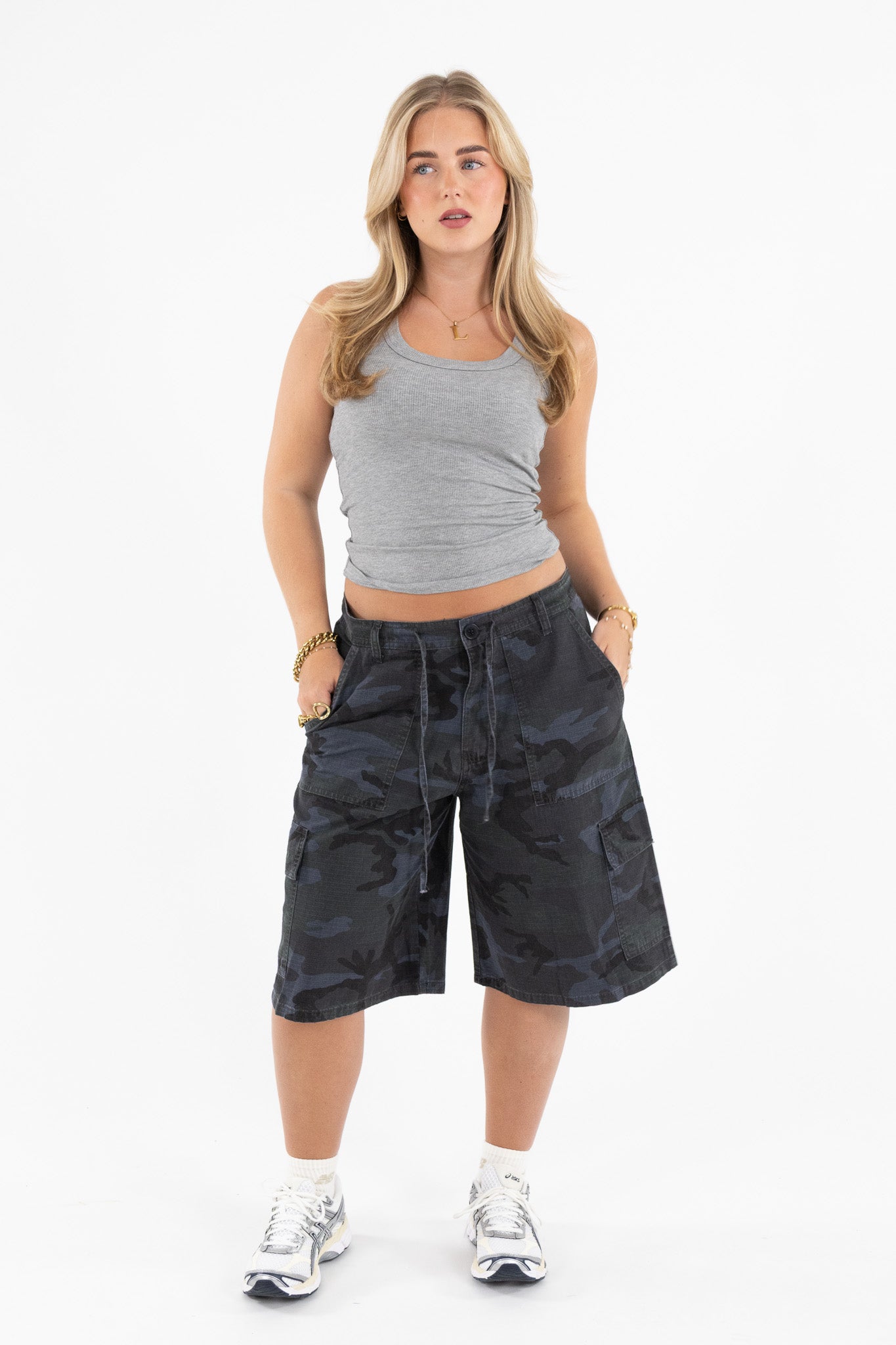 Blue Camo Jort