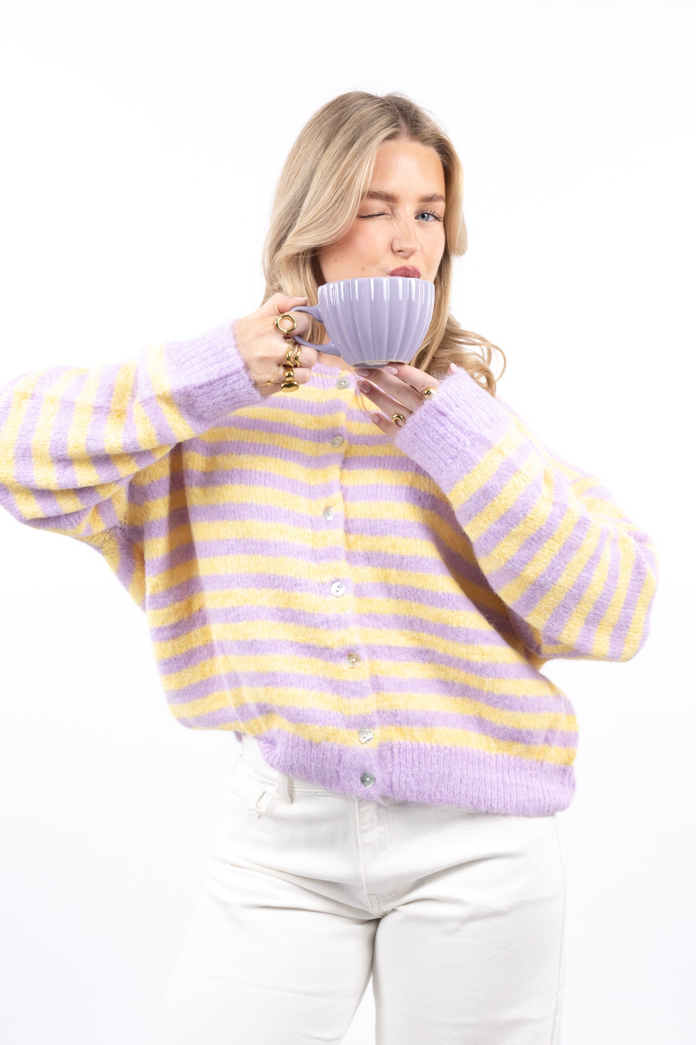 Two Tone Stripe Knit